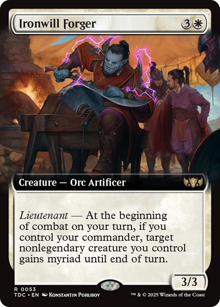 Ironwill Forger (Extended Art) [Tarkir: Dragonstorm Commander] | Deep Dive Games St. Marys