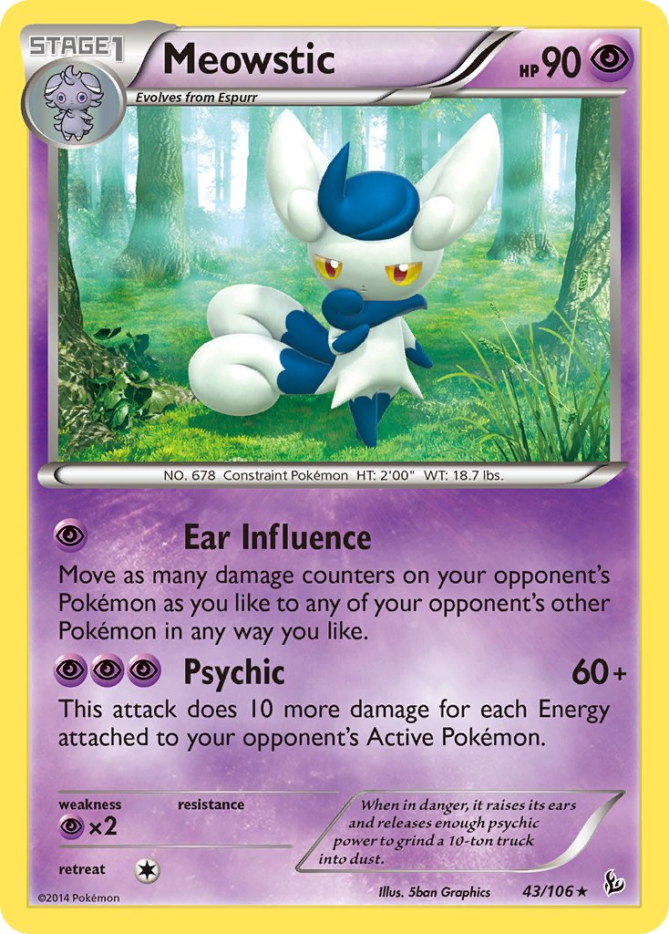 Meowstic (43/106) (Theme Deck Exclusive) [XY: Flashfire] | Deep Dive Games St. Marys