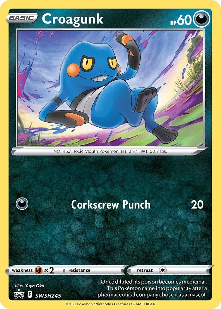 Croagunk (SWSH245) [Sword & Shield: Black Star Promos] | Deep Dive Games St. Marys