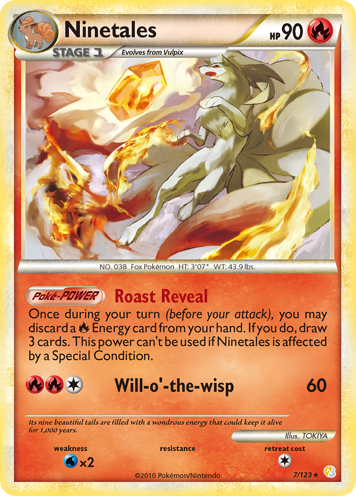 Ninetales (7/123) [HeartGold & SoulSilver: Base Set] | Deep Dive Games St. Marys