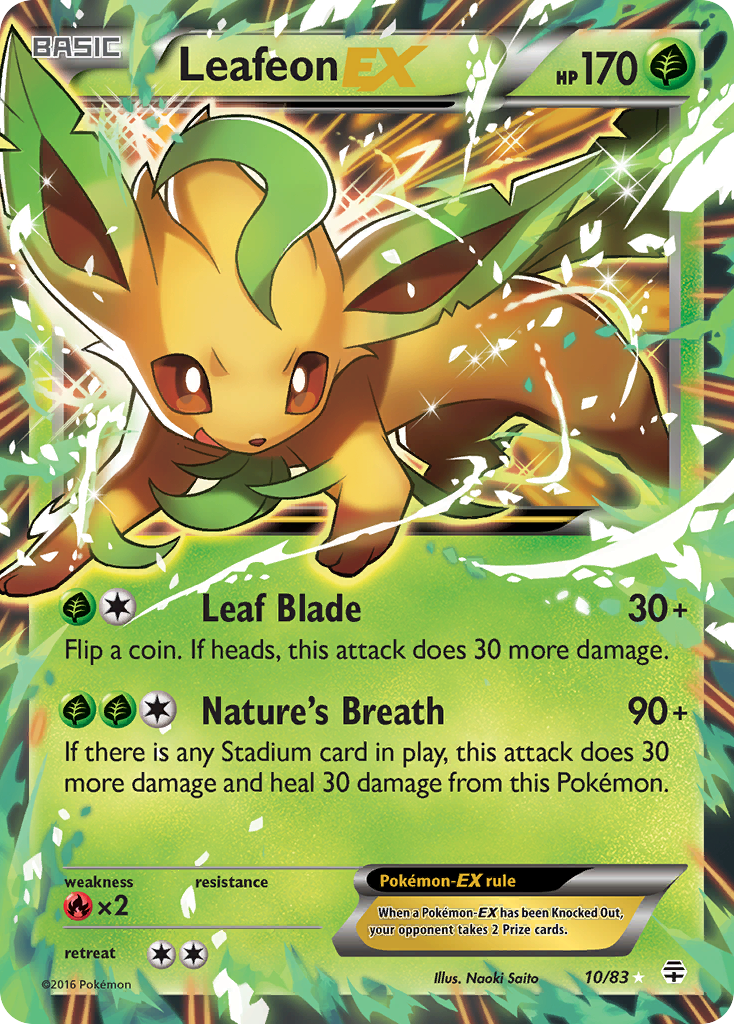 Leafeon EX (10/83) [XY: Generations] | Deep Dive Games St. Marys