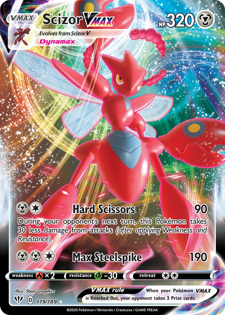 Scizor VMAX (119/189) [Sword & Shield: Darkness Ablaze] | Deep Dive Games St. Marys