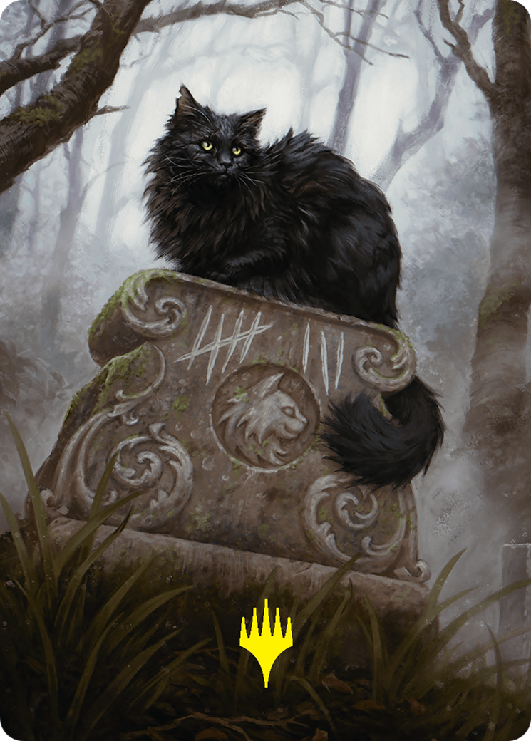 Nine-Lives Familiar 2 Art Card (36/54) (Gold-Stamped Planeswalker Symbol) [Foundations Art Series] | Deep Dive Games St. Marys