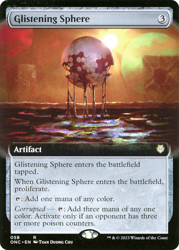 Glistening Sphere (Extended Art) [Phyrexia: All Will Be One Commander] | Deep Dive Games St. Marys