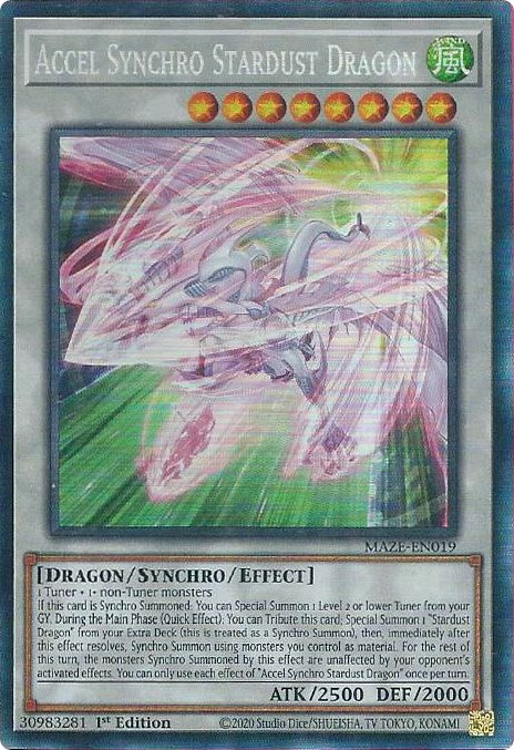 Accel Synchro Stardust Dragon [MAZE-EN019] Collector's Rare | Deep Dive Games St. Marys