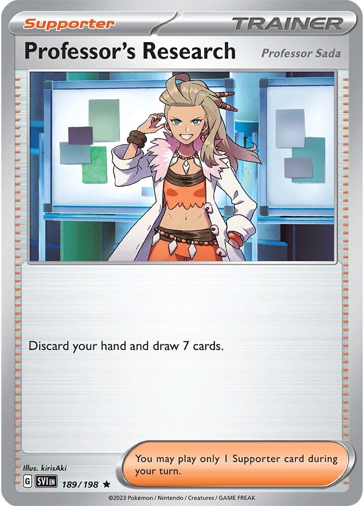 Professor's Research (Professor Sada) (189/198) [Scarlet & Violet: Base Set] | Deep Dive Games St. Marys