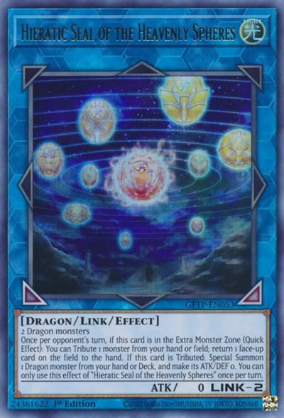 Hieratic Seal of the Heavenly Spheres [GFTP-EN053] Ultra Rare | Deep Dive Games St. Marys