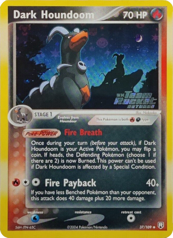 Dark Houndoom (37/109) (Stamped) [EX: Team Rocket Returns] | Deep Dive Games St. Marys