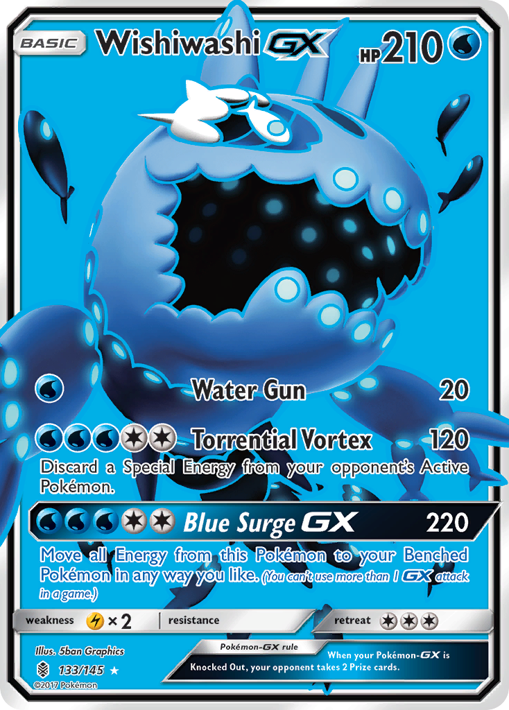 Wishiwashi GX (133/145) [Sun & Moon: Guardians Rising] | Deep Dive Games St. Marys