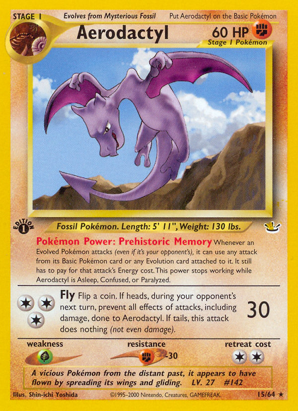 Aerodactyl (15/64) [Neo Revelation 1st Edition] | Deep Dive Games St. Marys