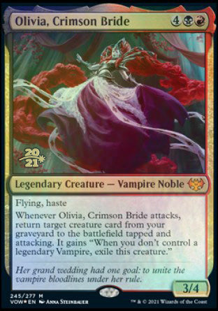 Olivia, Crimson Bride [Innistrad: Crimson Vow Prerelease Promos] | Deep Dive Games St. Marys