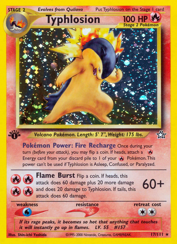 Typhlosion (17/111) [Neo Genesis 1st Edition] | Deep Dive Games St. Marys