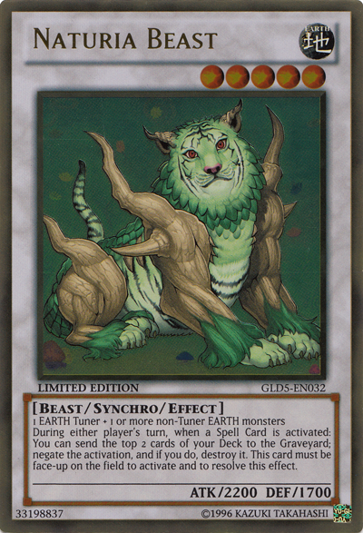 Naturia Beast [GLD5-EN032] Gold Rare | Deep Dive Games St. Marys