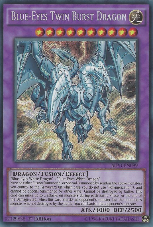 Blue-Eyes Twin Burst Dragon [SHVI-EN099] Secret Rare | Deep Dive Games St. Marys