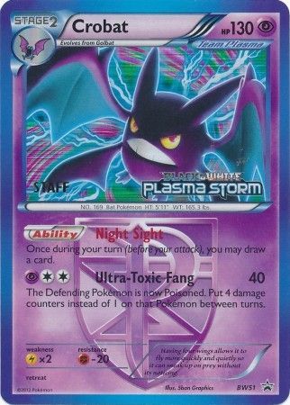 Crobat Team Plasma (BW51) (Staff Prerelease Promo) [Black & White: Black Star Promos] | Deep Dive Games St. Marys