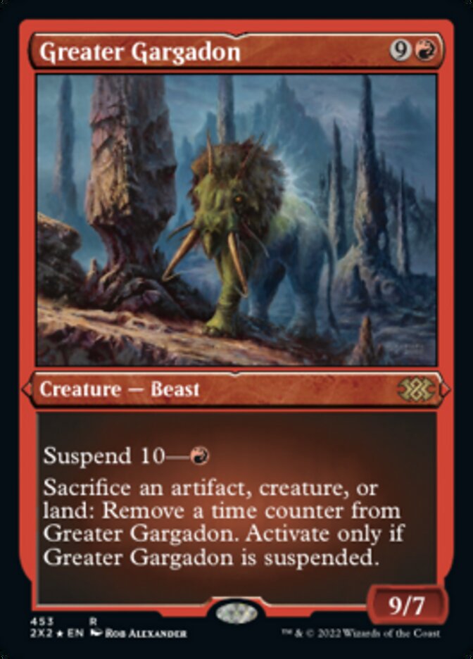 Greater Gargadon (Foil Etched) [Double Masters 2022] | Deep Dive Games St. Marys