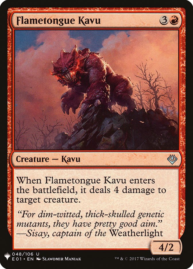 Flametongue Kavu [Mystery Booster] | Deep Dive Games St. Marys