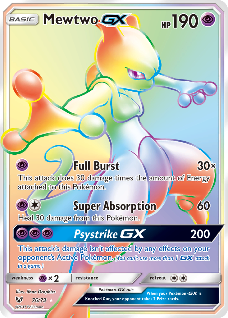 Mewtwo GX (76/73) [Sun & Moon: Shining Legends] | Deep Dive Games St. Marys