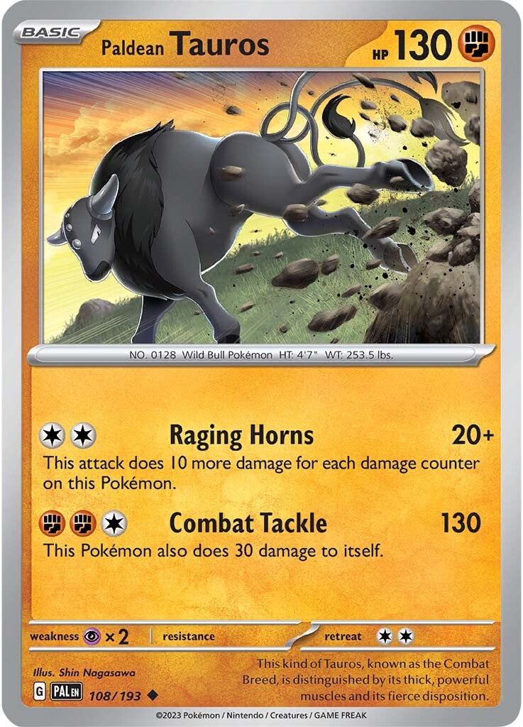 Paldean Tauros (108/193) [Scarlet & Violet: Paldea Evolved] | Deep Dive Games St. Marys