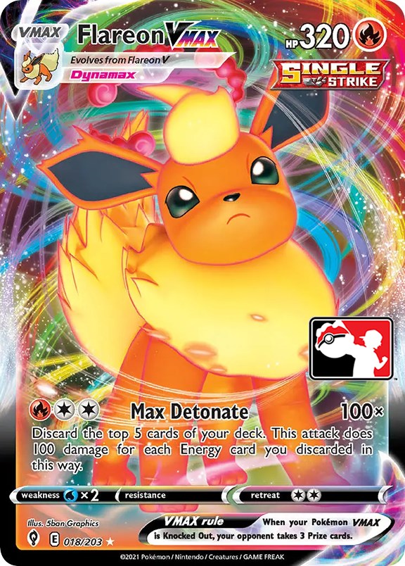 Flareon VMAX (018/203) [Prize Pack Series One] | Deep Dive Games St. Marys