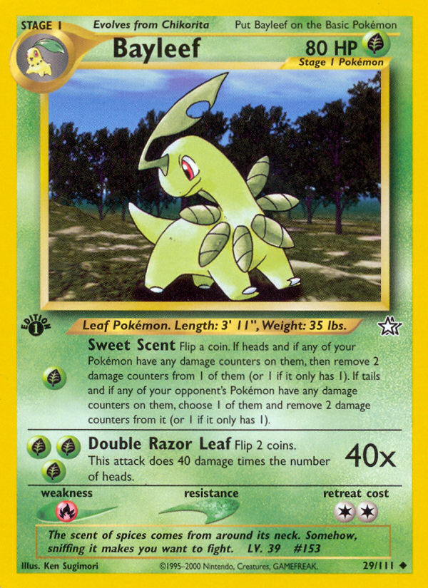 Bayleef (29/111) [Neo Genesis 1st Edition] | Deep Dive Games St. Marys