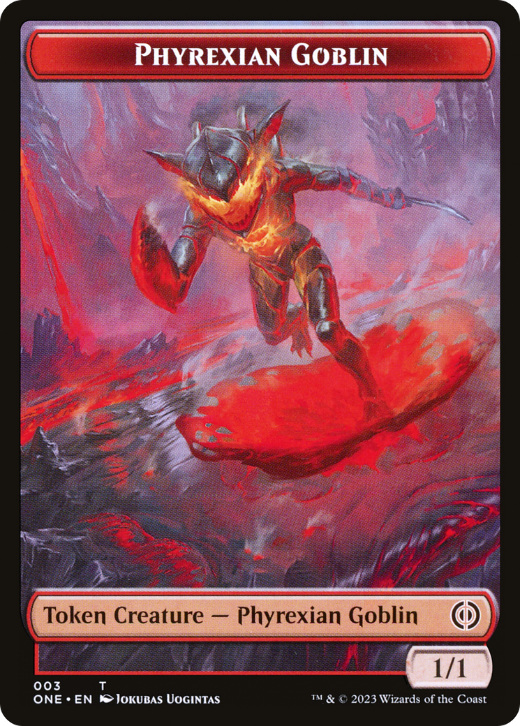 Phyrexian Goblin // Phyrexian Horror Double-Sided Token [Phyrexia: All Will Be One Tokens] | Deep Dive Games St. Marys