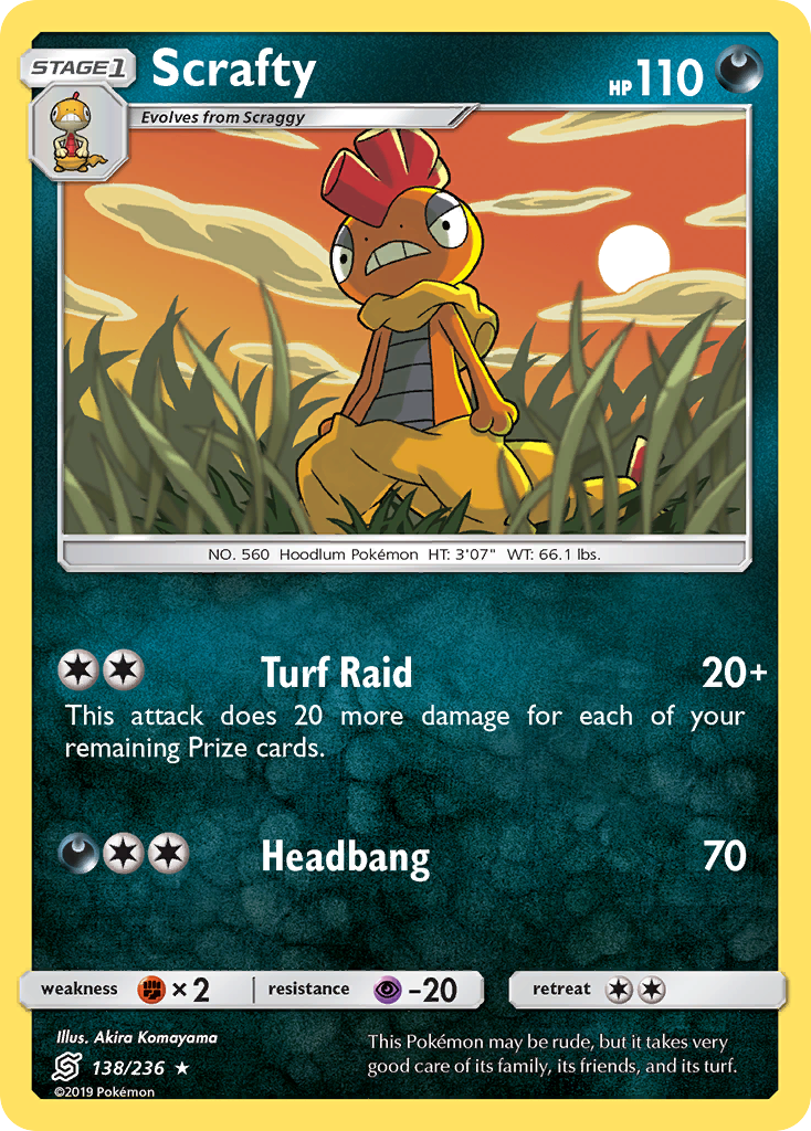 Scrafty (138/236) [Sun & Moon: Unified Minds] | Deep Dive Games St. Marys