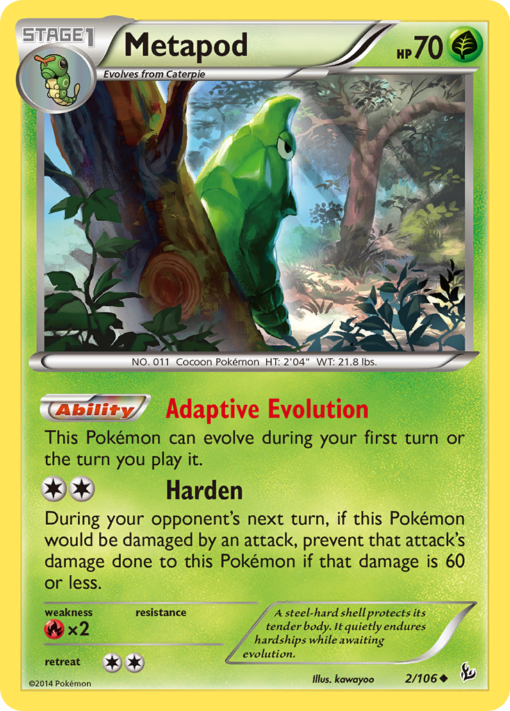 Metapod (2/106) [XY: Flashfire] | Deep Dive Games St. Marys