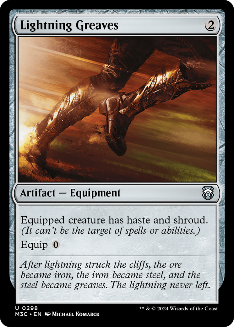 Lightning Greaves (Ripple Foil) [Modern Horizons 3 Commander] | Deep Dive Games St. Marys