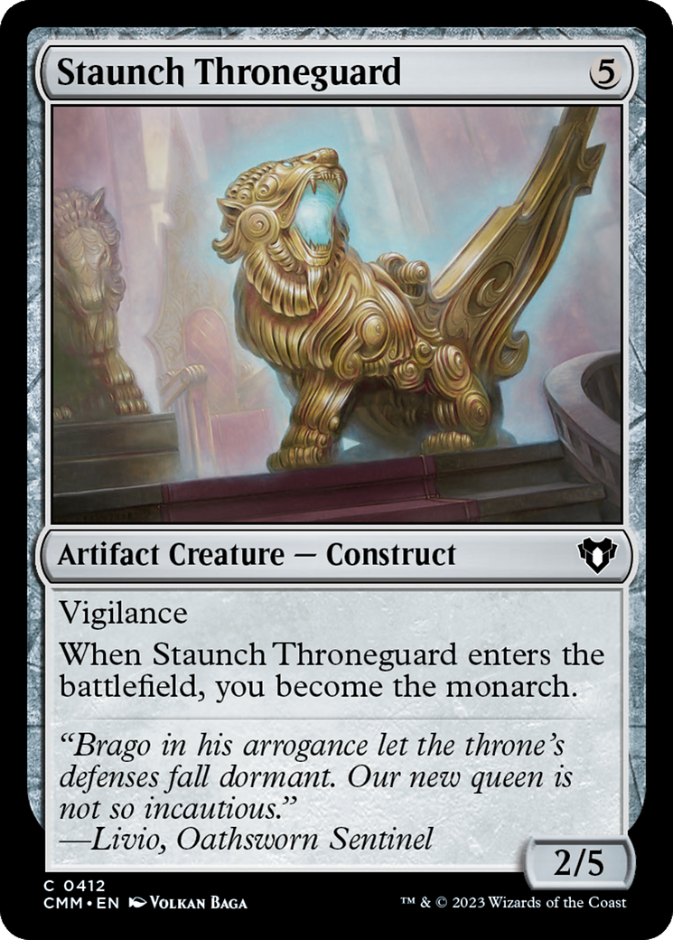 Staunch Throneguard [Commander Masters] | Deep Dive Games St. Marys