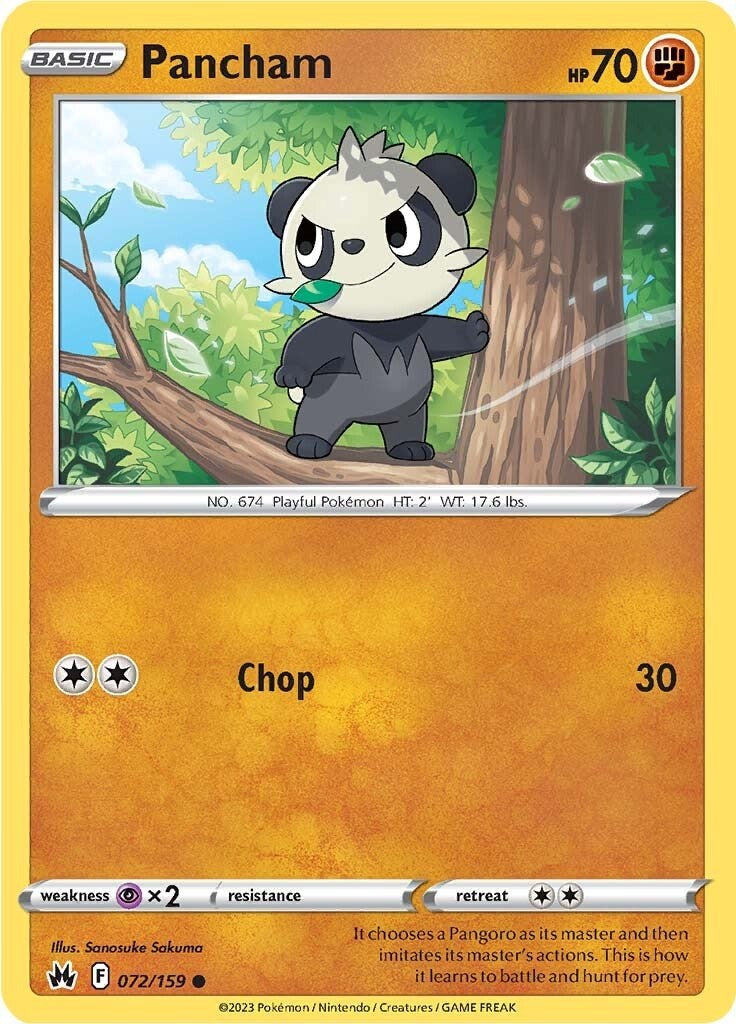 Pancham (072/159) [Sword & Shield: Crown Zenith] | Deep Dive Games St. Marys