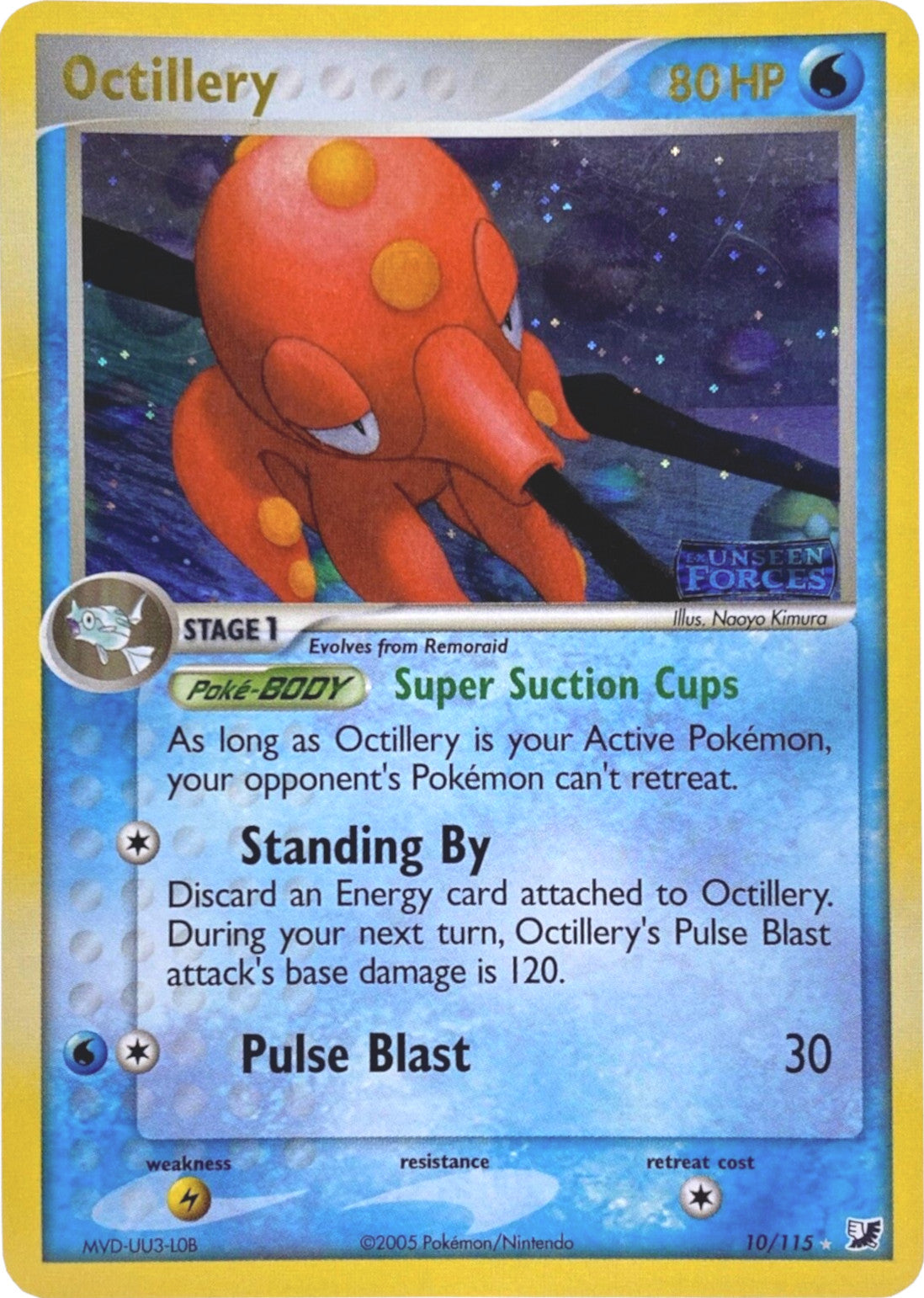 Octillery (10/115) (Stamped) [EX: Unseen Forces] | Deep Dive Games St. Marys