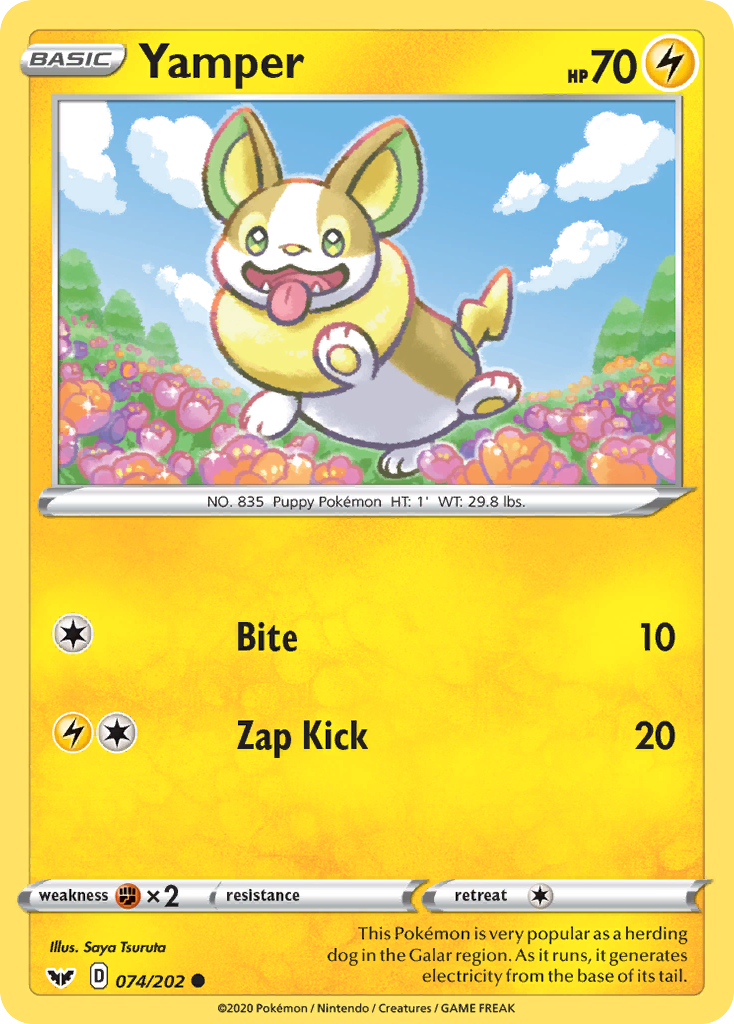 Yamper (074/202) [Sword & Shield: Base Set] | Deep Dive Games St. Marys