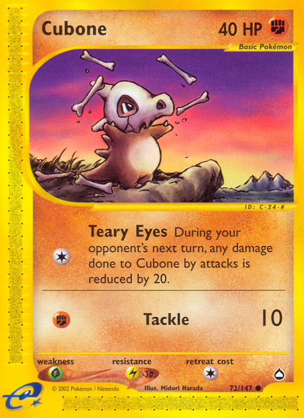 Cubone (72/147) [Aquapolis] | Deep Dive Games St. Marys