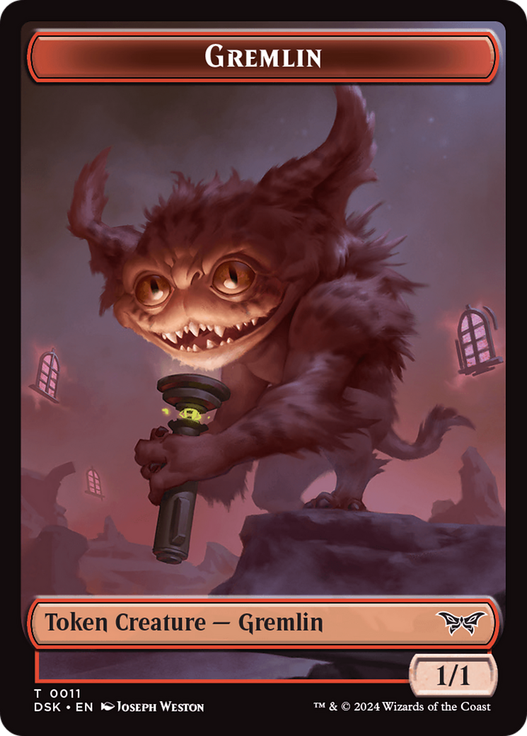 Glimmer // Gremlin Double-Sided Token [Duskmourn: House of Horror Tokens] | Deep Dive Games St. Marys