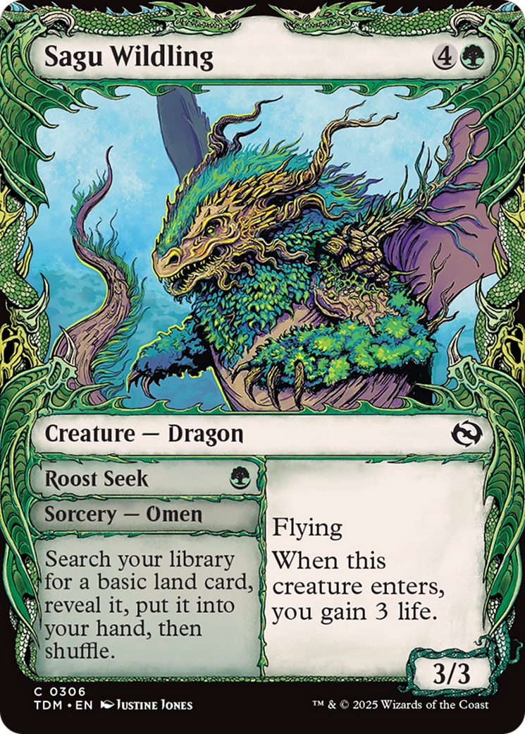 Sagu Wildling (Showcase) [Tarkir: Dragonstorm] | Deep Dive Games St. Marys