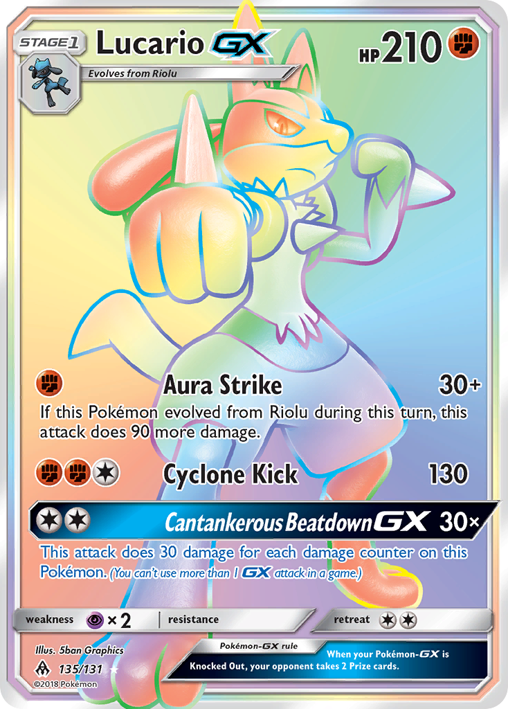 Lucario GX (135/131) [Sun & Moon: Forbidden Light] | Deep Dive Games St. Marys