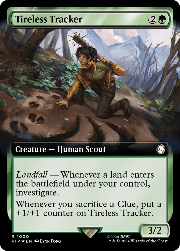 Tireless Tracker (Extended Art) (Surge Foil) [Fallout] | Deep Dive Games St. Marys