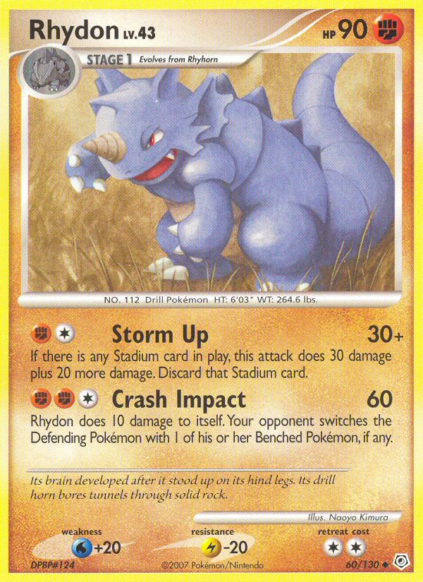 Rhydon (60/130) [Diamond & Pearl: Base Set] | Deep Dive Games St. Marys