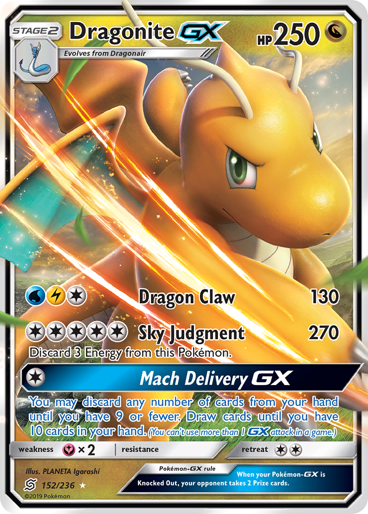 Dragonite GX (152/236) [Sun & Moon: Unified Minds] | Deep Dive Games St. Marys