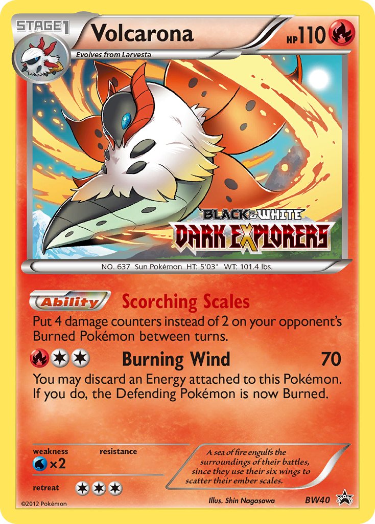 Volcarona (BW40) (Staff Prerelease Promo) [Black & White: Black Star Promos] | Deep Dive Games St. Marys