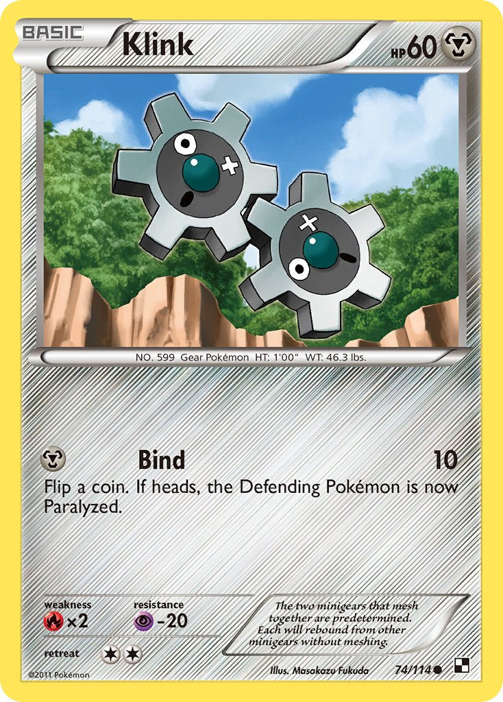 Klink (74/114) (Cracked Ice Holo) (Blister Exclusive) [Black & White: Base Set] | Deep Dive Games St. Marys