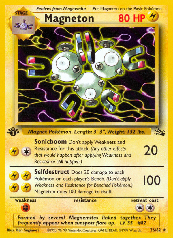 Magneton (26/62) [Fossil 1st Edition] | Deep Dive Games St. Marys