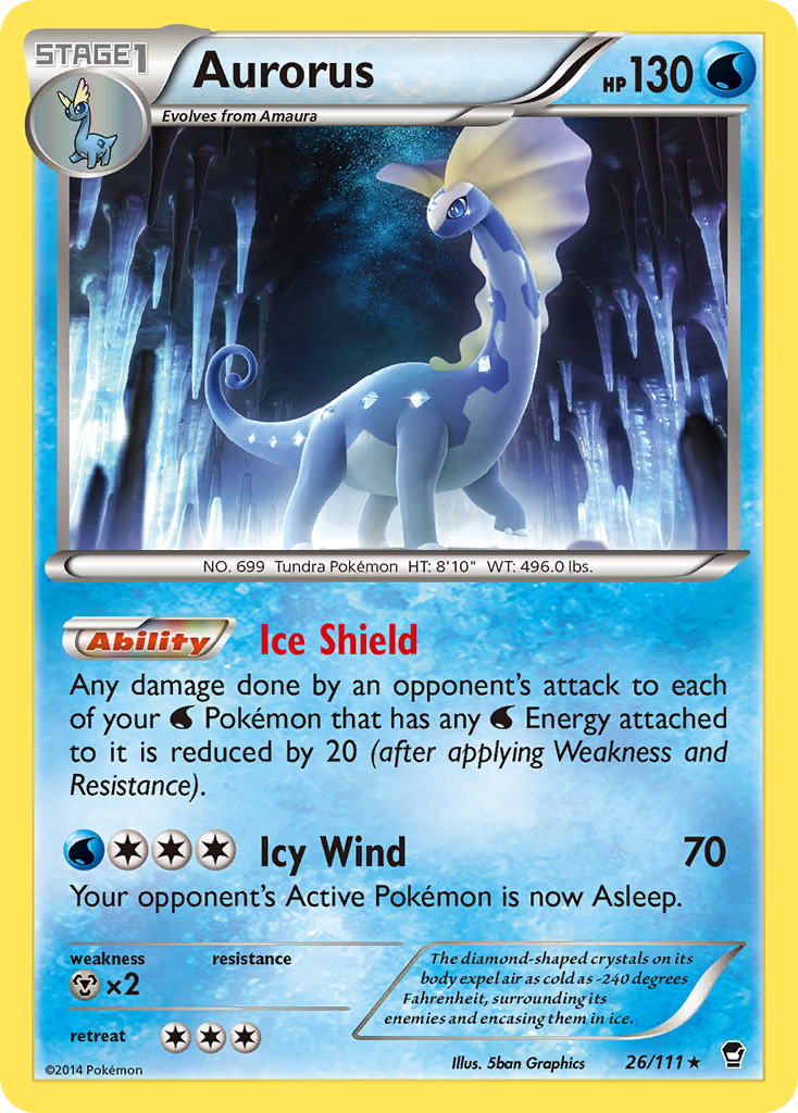 Aurorus (26/111) [XY: Furious Fists] | Deep Dive Games St. Marys