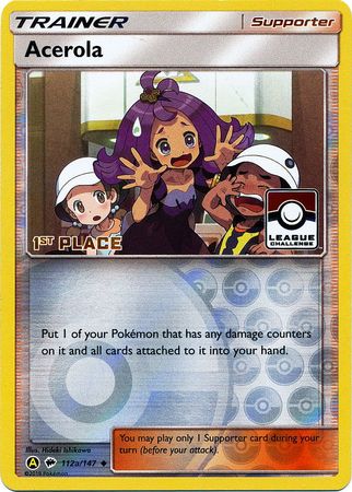 Acerola (112a/147) (League Promo 1st Place) [Sun & Moon: Burning Shadows] | Deep Dive Games St. Marys