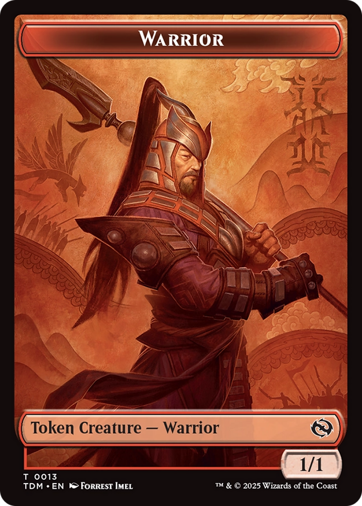 Goblin // Warrior Double-Sided Token [Tarkir: Dragonstorm Tokens] | Deep Dive Games St. Marys