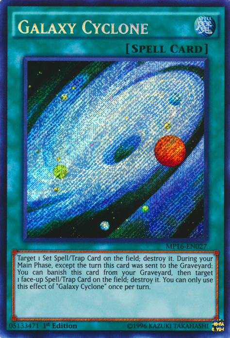 Galaxy Cyclone [MP16-EN027] Secret Rare | Deep Dive Games St. Marys