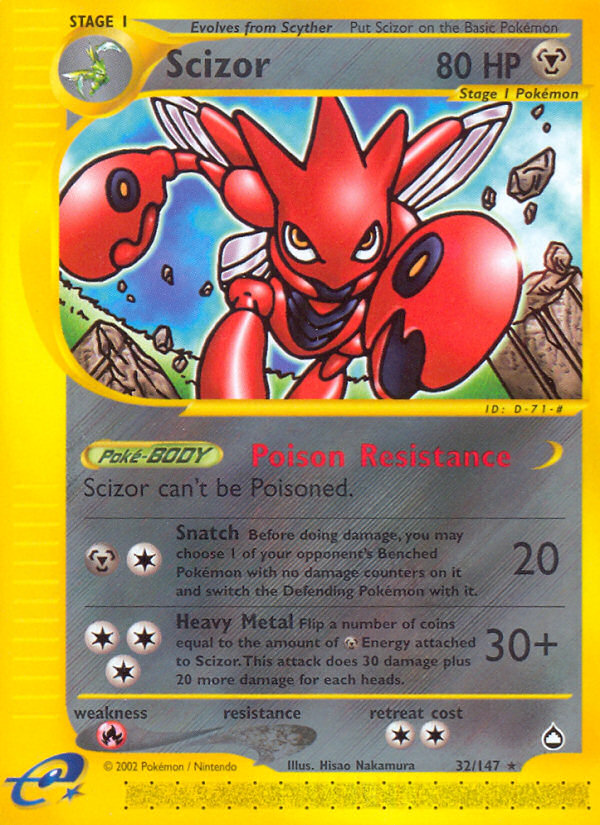 Scizor (32/147) [Aquapolis] | Deep Dive Games St. Marys