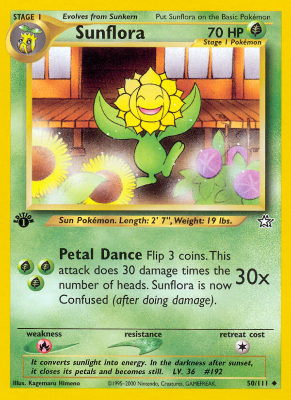 Sunflora (50/111) [Neo Genesis 1st Edition] | Deep Dive Games St. Marys