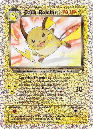 Dark Raichu (S3/S4) [Box Topper] | Deep Dive Games St. Marys